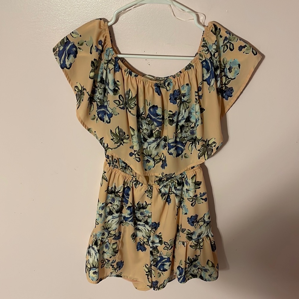 Altar’d State Peach & Floral Romper